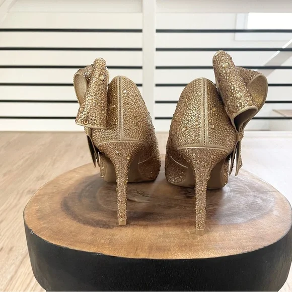 NWT 6.5 7.5 bow INC International concepts sparkly heels - Picture 5 of 13